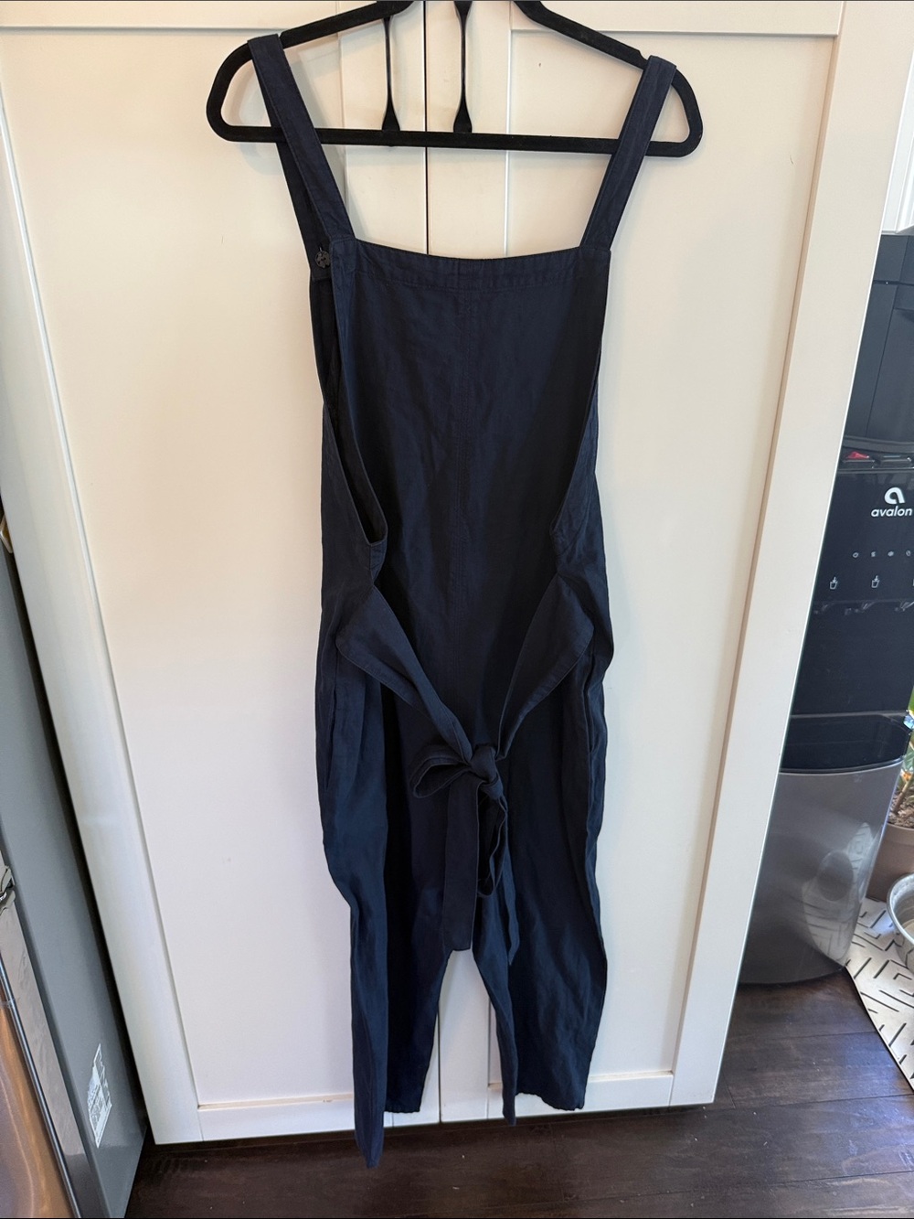 NWT AG Adriano Goldschmied Navy Blue Wide-Strap Square-Neck Jumpsuit - Picture 3 of 12
